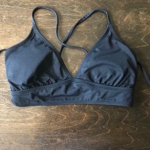 Athleta black bikini top